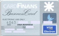 card bancar Visa Finans foto