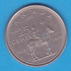 (M1646) MONEDA CANADA - 25 CENTS 1973 - Royal Canadian Mounted Police foto