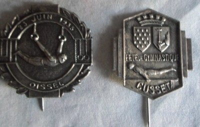 INSIGNE DE GIMNASTICA 1935 FRANTA , FOARTE FRUMOASE. foto