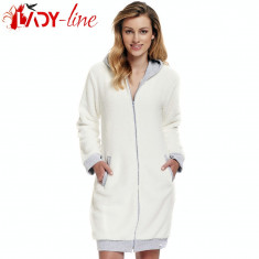 Halat Dama Din Blanita Cu Gluga Si Buzunare, Brand DN Nightwear, Cod 1374 foto