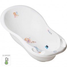 Cadita Piscot 102 cm Little Princess cu Senzor de Temperatura - Tega Baby - Alb foto