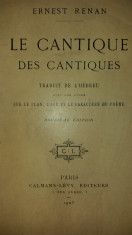 ERNEST RENAN - LE CANTIQUE DE CANTIQUES {1923} foto