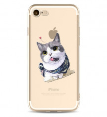 Husa telefon Iphone7 protectie Ultrasubtire Clear Kitty foto