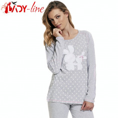 Pijama Dama Cu Imprimeu Din Blanita, Brand DN Nightwear, Cod 1381 foto