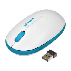 Mouse Vakoss Optical Wireless TM-652WB White Blue foto