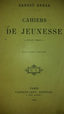 ERNEST RENAN - CAHIERS DE JEUNESSE {1929} foto