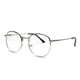 Ochelari lentila transparenta protectie model retro silver, Rotunda