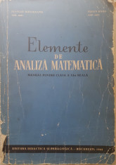 ELEMENTE DE ANALIZA MATEMATICA - Nicolae Dinculeanu, Eugen Radu foto