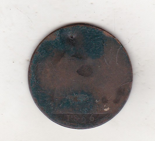 bnk mnd Marea Britanie Anglia 1 penny 1866