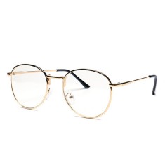 Ochelari lentila transparenta protectie model retro gold