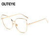 Ochelari lentila transparenta protectie model cat eye gold, Ochi de pisica