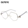 Ochelari lentila transparenta protectie model vintage silver + toc inclus