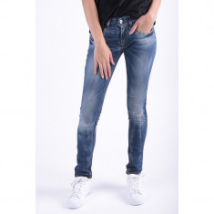 Blugi Bumbac Karl Mommoo Irena Medium Blue Denim foto