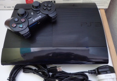 Consola Sony Playstation 3 PS3 Ultra Slim impecabil + GTA + FIFA original DVD foto