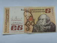 Irlanda 5 lira-pound 1991 foto