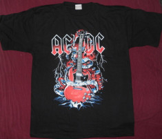 Tricou AC/DC - chitara ,calitate 180 grame,tricouri formatii rock foto