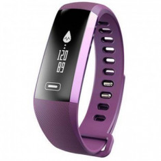 Bratara fitness iUni N2s, Bluetooth, LCD 0.86 inch ,Notificari, Pedometru, Monitorizare Sedentarism, Puls, Oxigen sange, Purple MediaTech Power foto