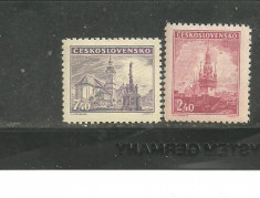 Cehoslovacia 1946 - BISERICI SI CATEDRALE, serie nestampilata CD156 foto
