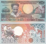 Suriname 250 Gulden 1988, Bancnota UNC, America
