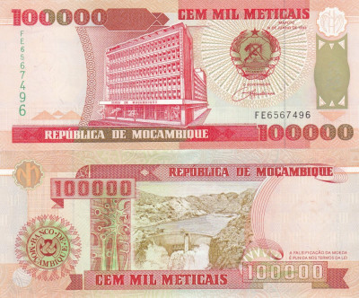 Mozambic 100 000 Meticais 1993 UNC foto