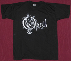 Tricou Opeth - logo alb ,M,calitate 180 grame,tricouri formatii rock foto