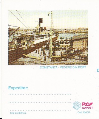 Constanta-vapoare-carte postala moderna foto