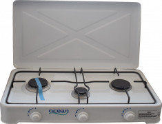 Aragaz emailat cu 3 ochiuri OCEAN? ,0,9 KW, 1,5 KW,1,9 KW, acasa si in excursie, ALB foto