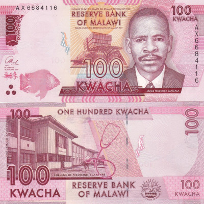 Malawi 100 Kwacha 01.01.2014 UNC foto