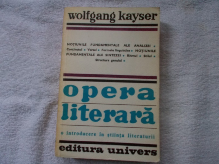 W. Kayser - Opera literara