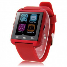 Ceas Smartwatch iUni U8i Bluetooth, compatibil IOS Apple si Android, LCD 1.44 inch, Procesor 360MHz, Touchscreen Capacitiv, Rosu MediaTech Power foto
