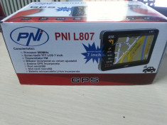 Sistem GPS PNI L807 inch 800 MHz 256M DDR cu 4 PROGRAME igoPrimo harti HERE 2019 foto