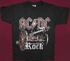 Tricou AC/DC - For Those About to Rock-tun XL ,calitate 180 gr,incl XS,de copii foto