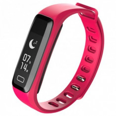 Bratara fitness iUni G16, Bluetooth, LCD 0.86 inch ,Notificari, Pedometru, Monitorizare Sedentarism, Puls, Oxigen sange, Pink MediaTech Power foto