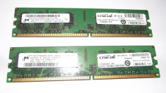 Ram 4 Gb DDR2 (2 x 2 ) 667 Mhz / Crucial PC2-5300U / Dual chanell (92A) foto