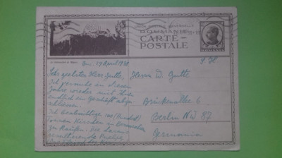 Carte Postala Ilustrata Carol II Circulata 1938 Rasnov foto