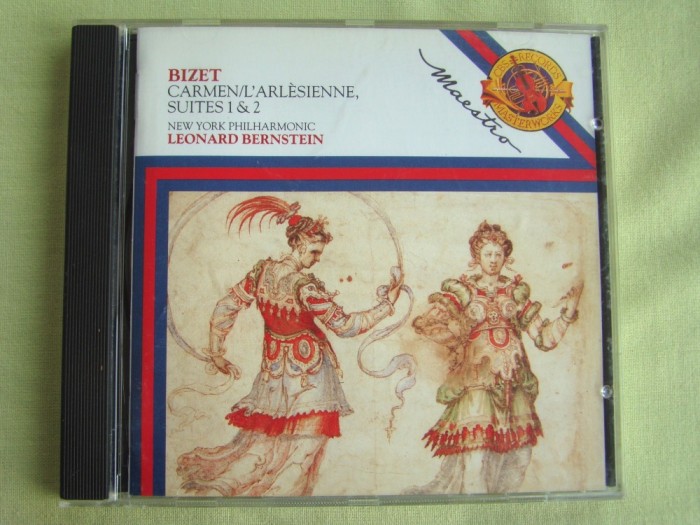 BIZET - Carmen / L&#039;Arlesienne (Leonard Bernstein) - C D Original ca NOU (ADD)