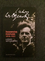 Ludwig Wittgenstein - Insemnari Postume 1914-1951-17 foto