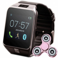 Smartwatch iUni U18 Slim, BT, LCD 1.5 inch, Pedometru, Negru + Spinner Cadou MediaTech Power foto
