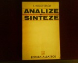 I. Negoitescu Analize si sinteze, ed. princeps