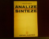 I. Negoitescu Analize si sinteze, ed. princeps, Alta editura