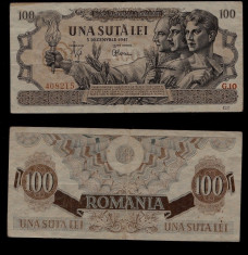 bancnota romaneasca 100 lei 1947 data 5 decembrie bancnote romanesti de colectie foto