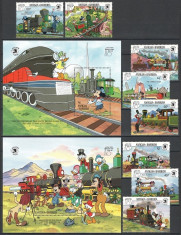 ANTIGUA BARBUDA 1989 - DISNEY - SERIE DE 8 TIMBRE+2 BLOCURI NESTAMPILATE - MNH / disney10 foto