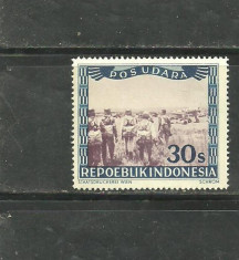 INDONEZIA 1948 - POSTA AERIANA, PARASUTISTI, timbru nestampilat, DF10 foto