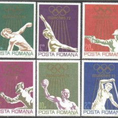 Romania 1972 - OLIMPIADA de vara MUNCHEN, serie nestampilata, DS6