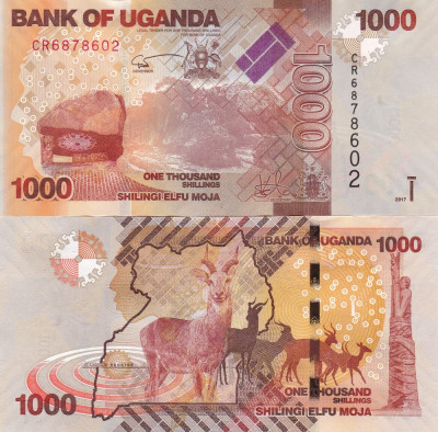 Uganda 1 000 Shilings 2017 UNC foto