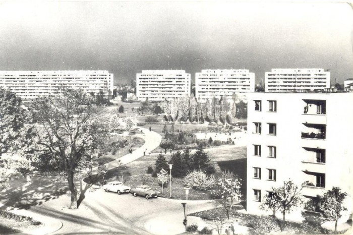 CP Z647 -BUCURESTI -VEDERE DIN CARTIERUL CIRCULUI DE STAT -CIRCULATA 28.5. 1965