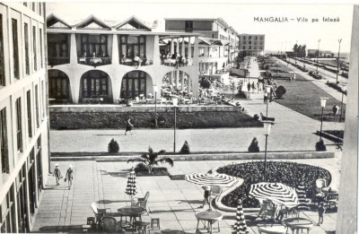 CP Z605 -MANGALIA. VILE PE FALEZA -RPR - EDITURA MERIDIANE -CIRCULATA 17 9 1961 foto