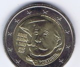 PORTUGALIA moneda 2 euro comemorativa 2017 -R.Brandao, UNC, Europa, Cupru-Nichel