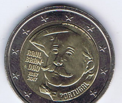 PORTUGALIA moneda 2 euro comemorativa 2017 -R.Brandao, UNC foto