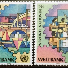 ONU VIENA 1989 – WELTBANK, serie nestampilata, DF10